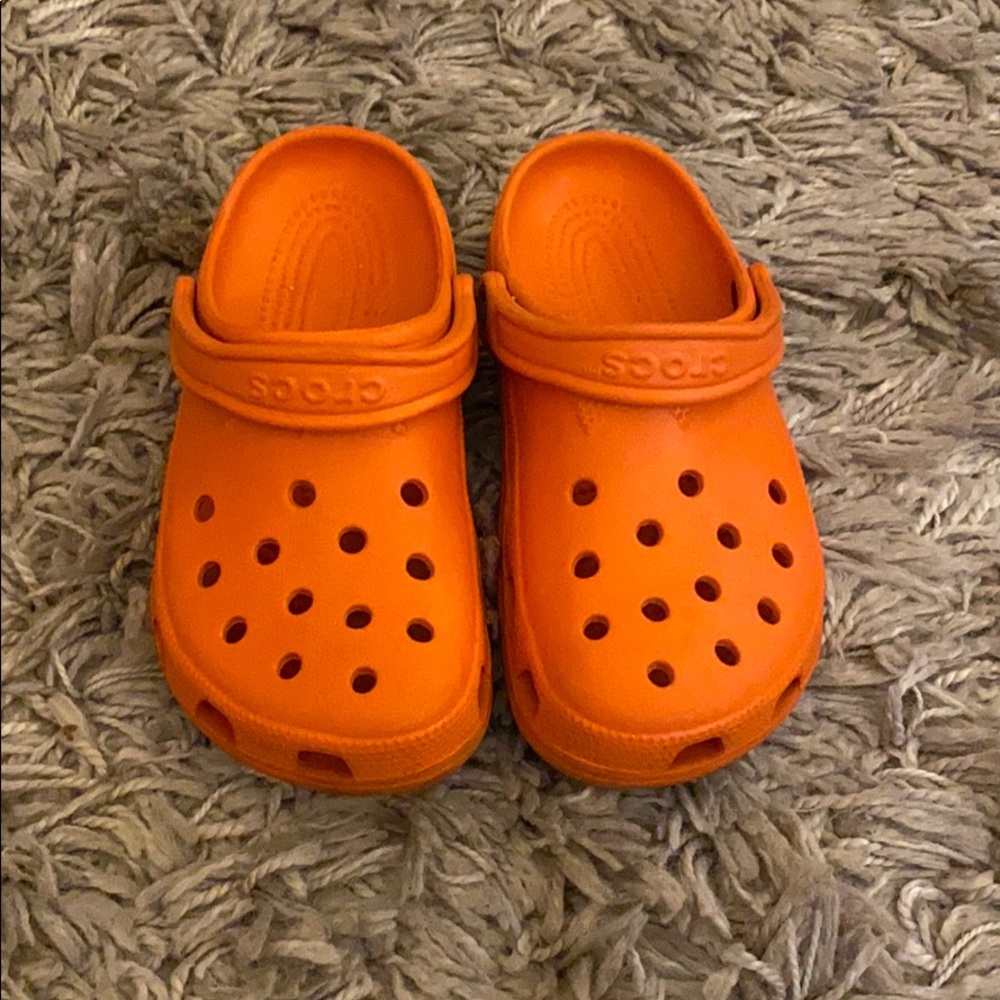 Orange Crocs